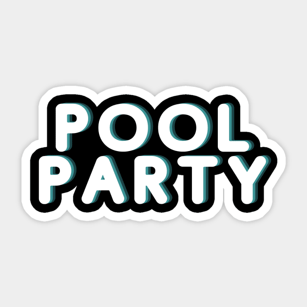 Pool Party Splash Sticker by We Connect Store